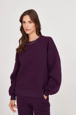TALYA Bluzy|Bluzy^Bluza Boyfriend plum