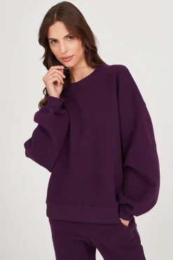 TALYA Bluzy|Bluzy^Bluza Boyfriend plum