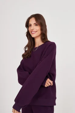 TALYA Bluzy|Bluzy^Bluza Boyfriend plum