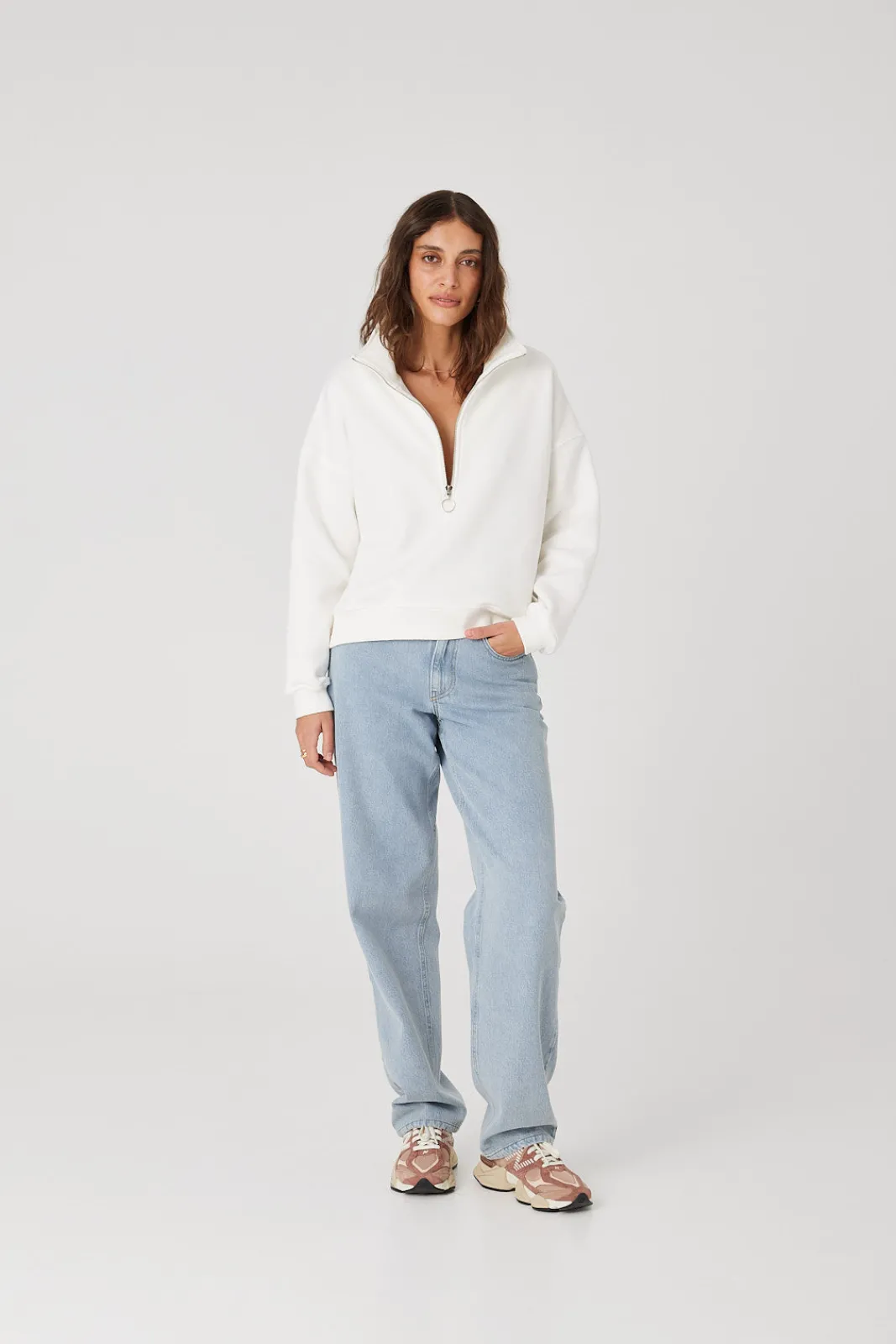TALYA Bluzy|Bluzy^Bluza Frankie short cream