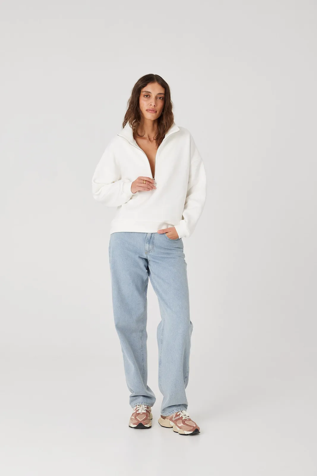 TALYA Bluzy|Bluzy^Bluza Frankie short cream