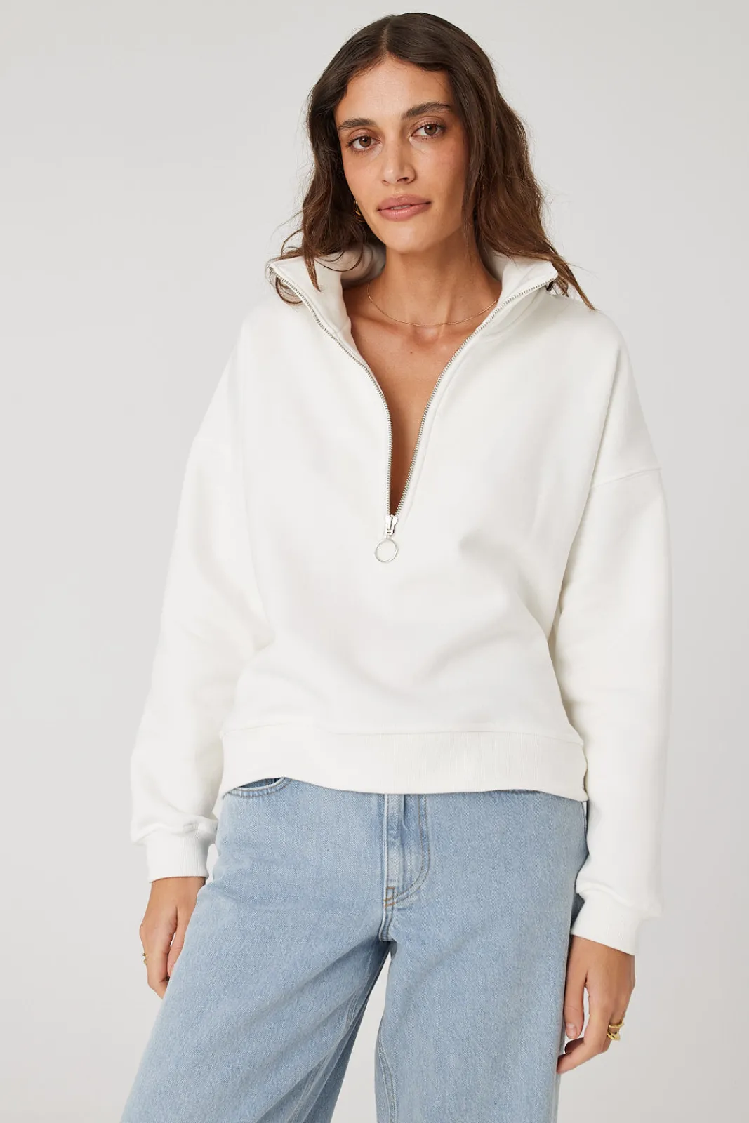TALYA Bluzy|Bluzy^Bluza Frankie short cream