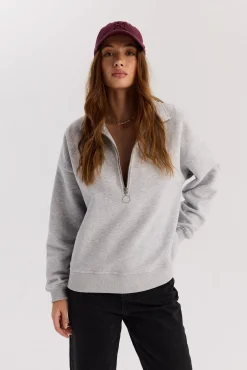 TALYA Bluzy|Bluzy^Bluza Frankie short light grey melange