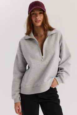 TALYA Bluzy|Bluzy^Bluza Frankie short light grey melange