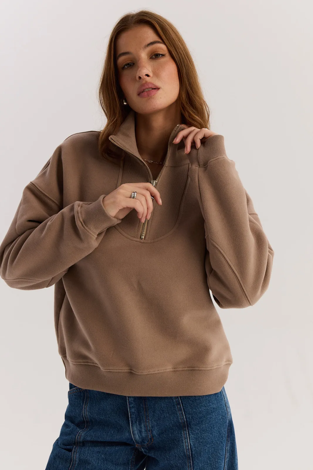 TALYA Bluzy|Bluzy^Bluza Zipi frappe