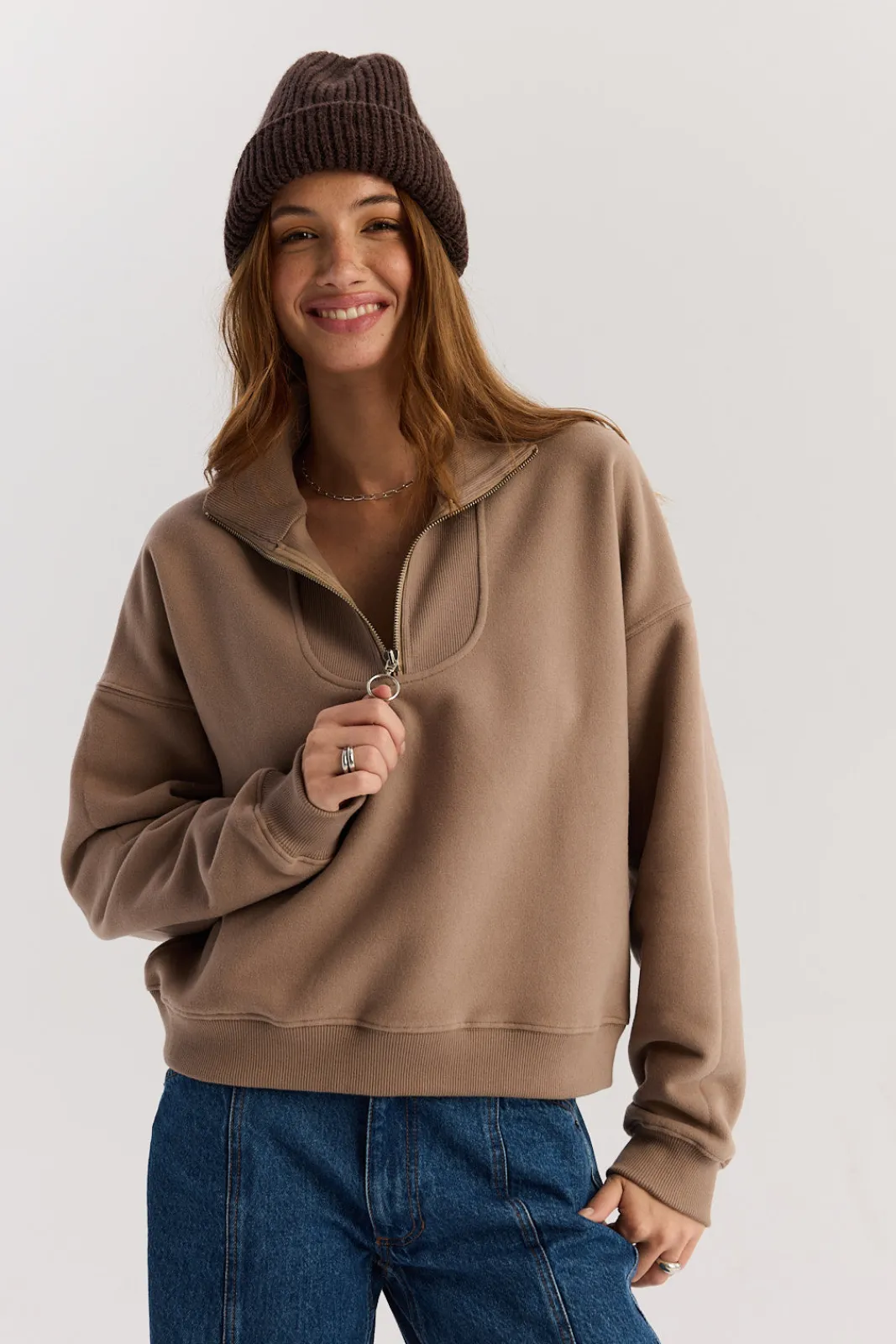 TALYA Bluzy|Bluzy^Bluza Zipi frappe