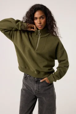 TALYA Bluzy|Bluzy^Bluza Zipi khaki