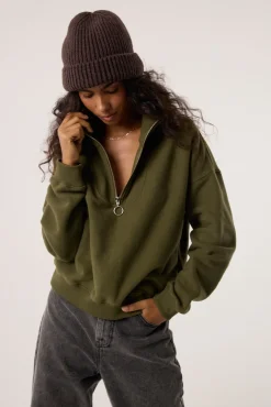 TALYA Bluzy|Bluzy^Bluza Zipi khaki