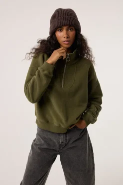 TALYA Bluzy|Bluzy^Bluza Zipi khaki