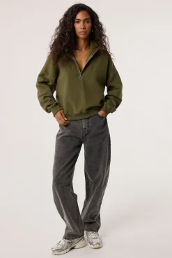 TALYA Bluzy|Bluzy^Bluza Zipi khaki