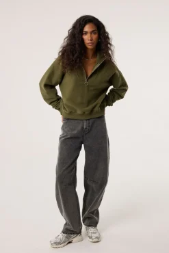 TALYA Bluzy|Bluzy^Bluza Zipi khaki
