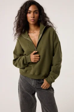 TALYA Bluzy|Bluzy^Bluza Zipi khaki