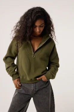TALYA Bluzy|Bluzy^Bluza Zipi khaki