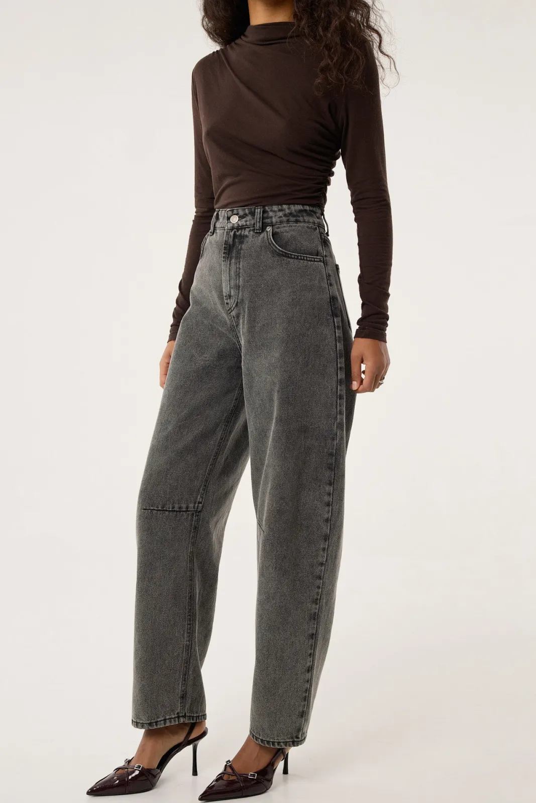 TALYA Spodnie^Jeansy Barrel grey