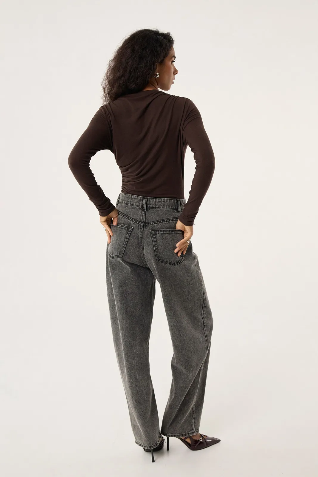 TALYA Spodnie^Jeansy Barrel grey