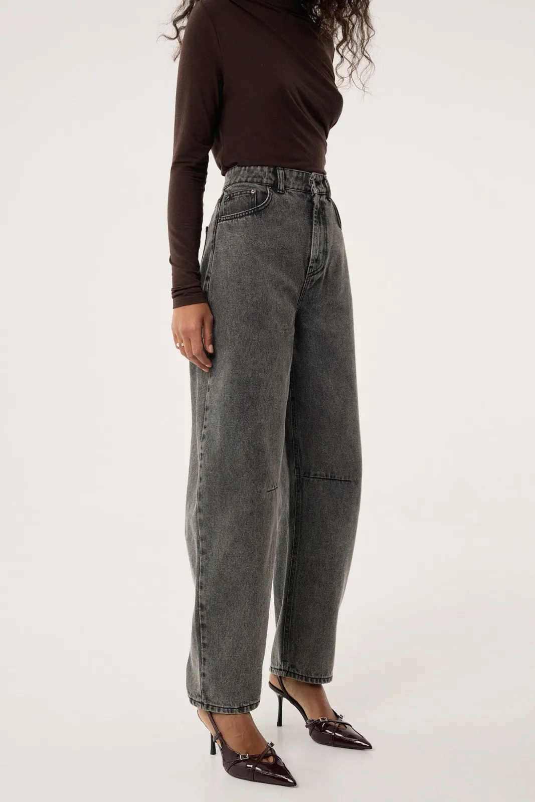 TALYA Spodnie^Jeansy Barrel grey