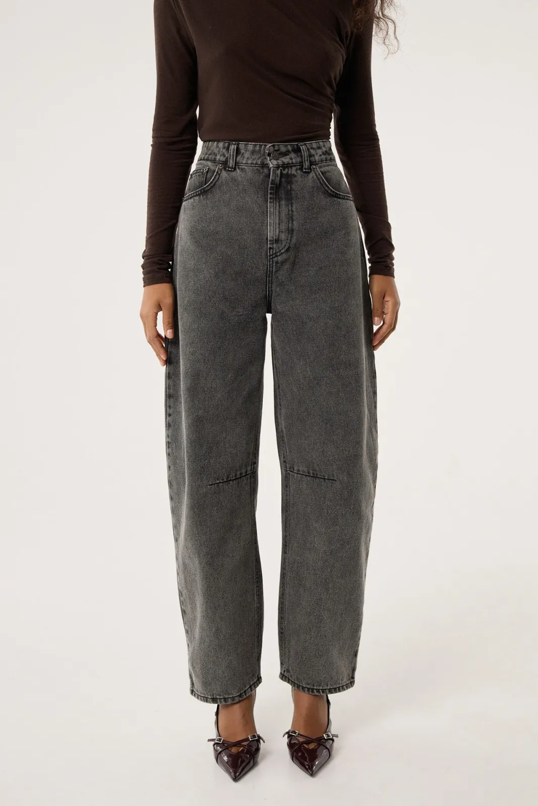 TALYA Spodnie^Jeansy Barrel grey