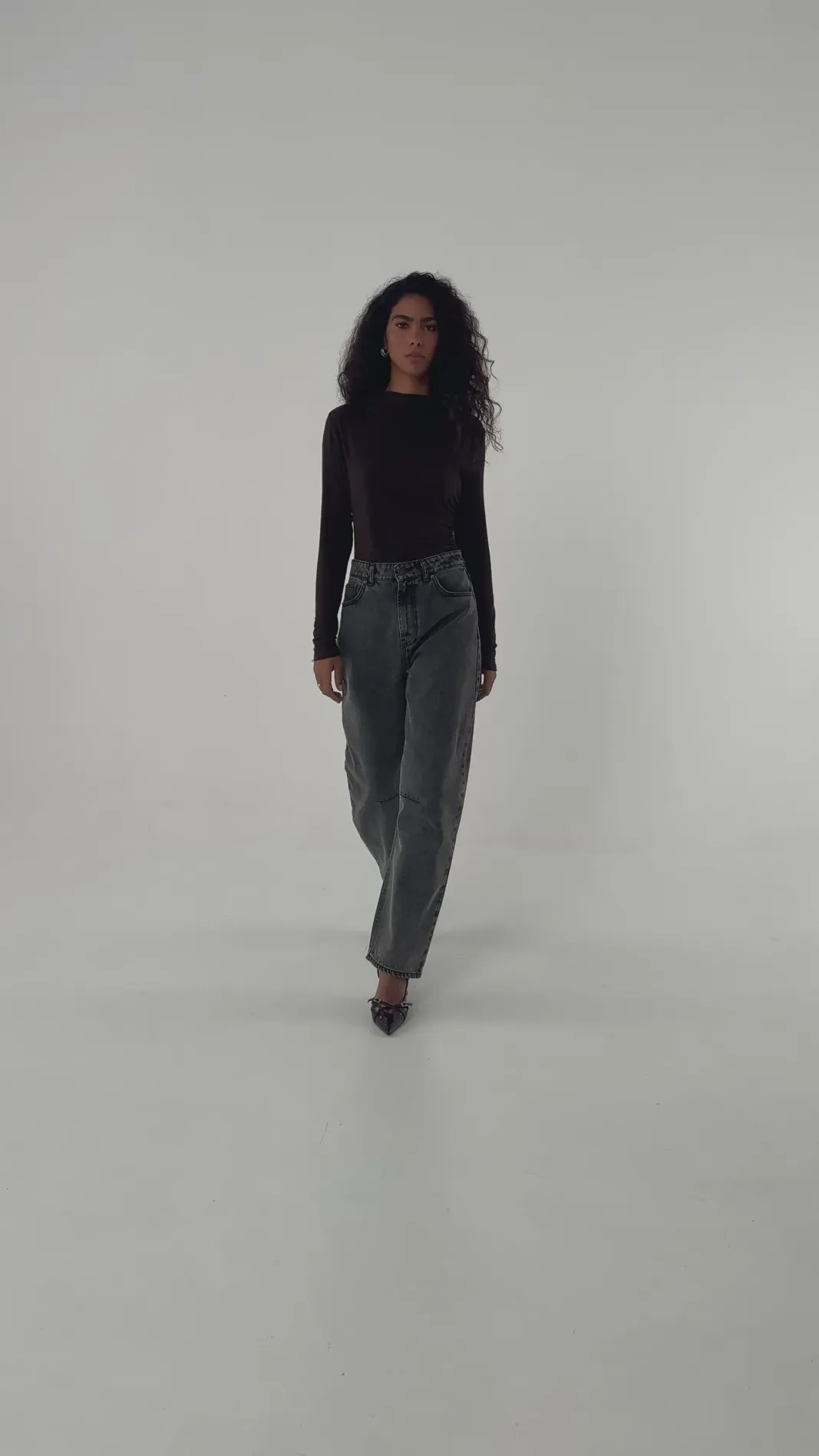 TALYA Spodnie^Jeansy Barrel grey