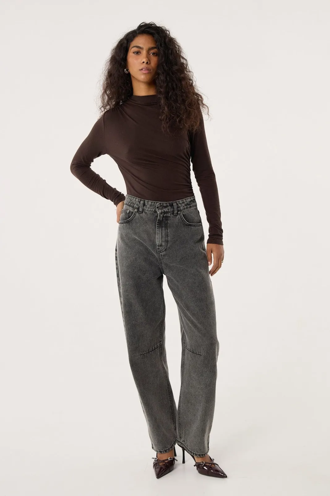 TALYA Spodnie^Jeansy Barrel grey