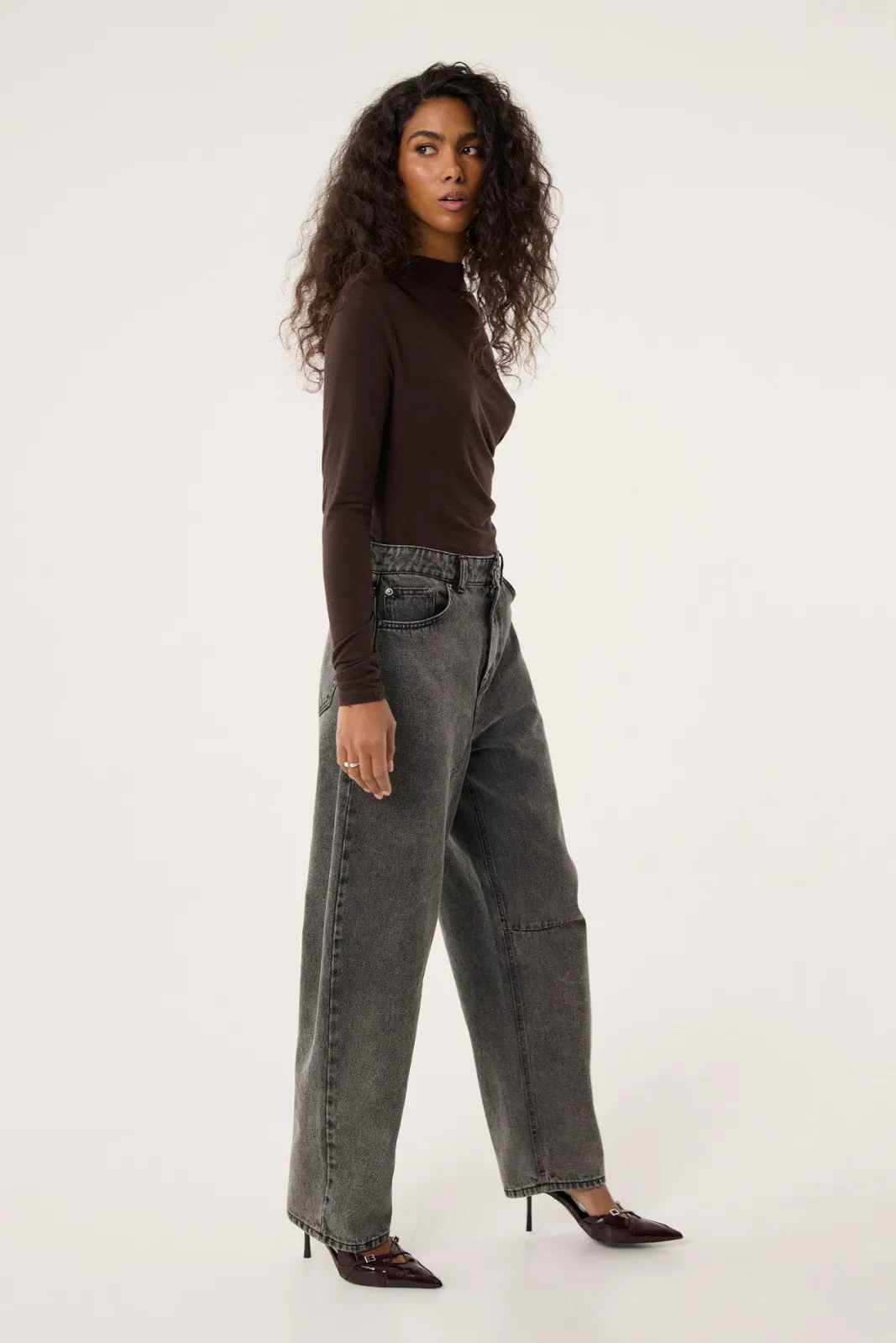 TALYA Spodnie^Jeansy Barrel grey