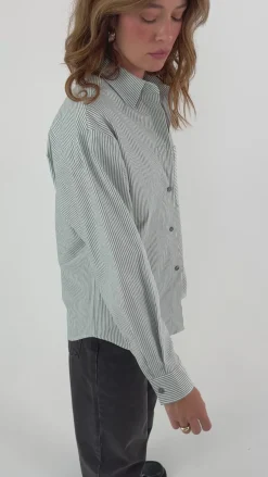 TALYA Koszule I Topy^Koszula Agnes green stripes