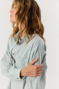 TALYA Koszule I Topy^Koszula Agnes green stripes