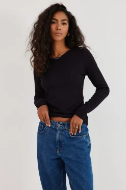 TALYA Longsleevy|Longsleevy^Longsleeve Bamboo black