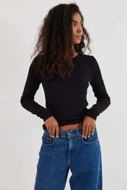 TALYA Longsleevy|Longsleevy^Longsleeve Bamboo black