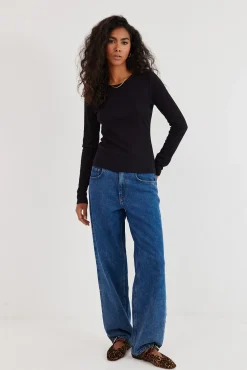 TALYA Longsleevy|Longsleevy^Longsleeve Bamboo black
