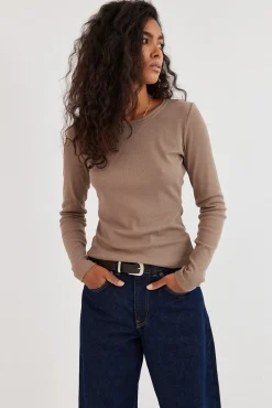 TALYA Longsleevy|Longsleevy^Longsleeve Bamboo cappuccino