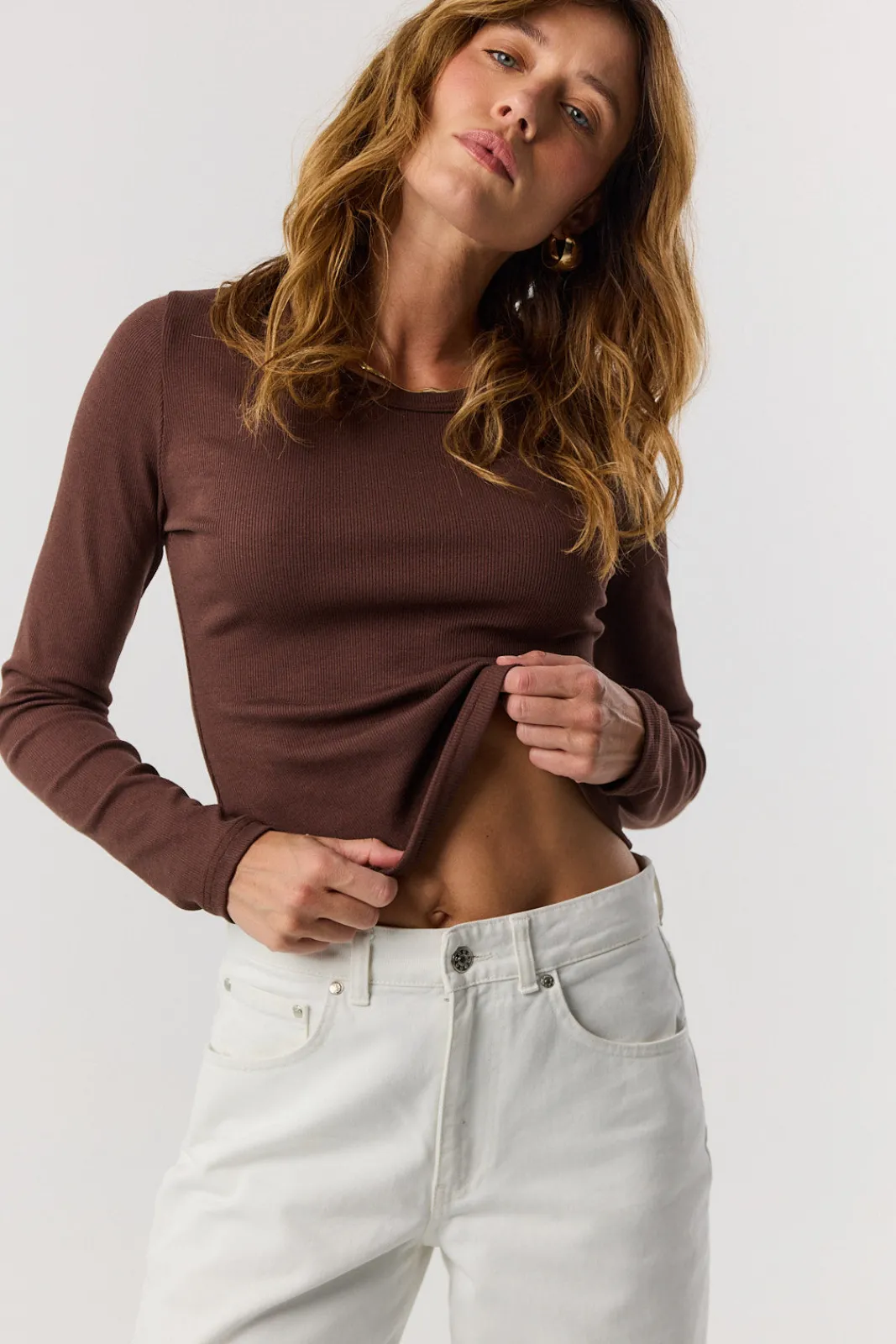 TALYA Koszule I Topy|Longsleevy^Longsleeve Bamboo chocolate