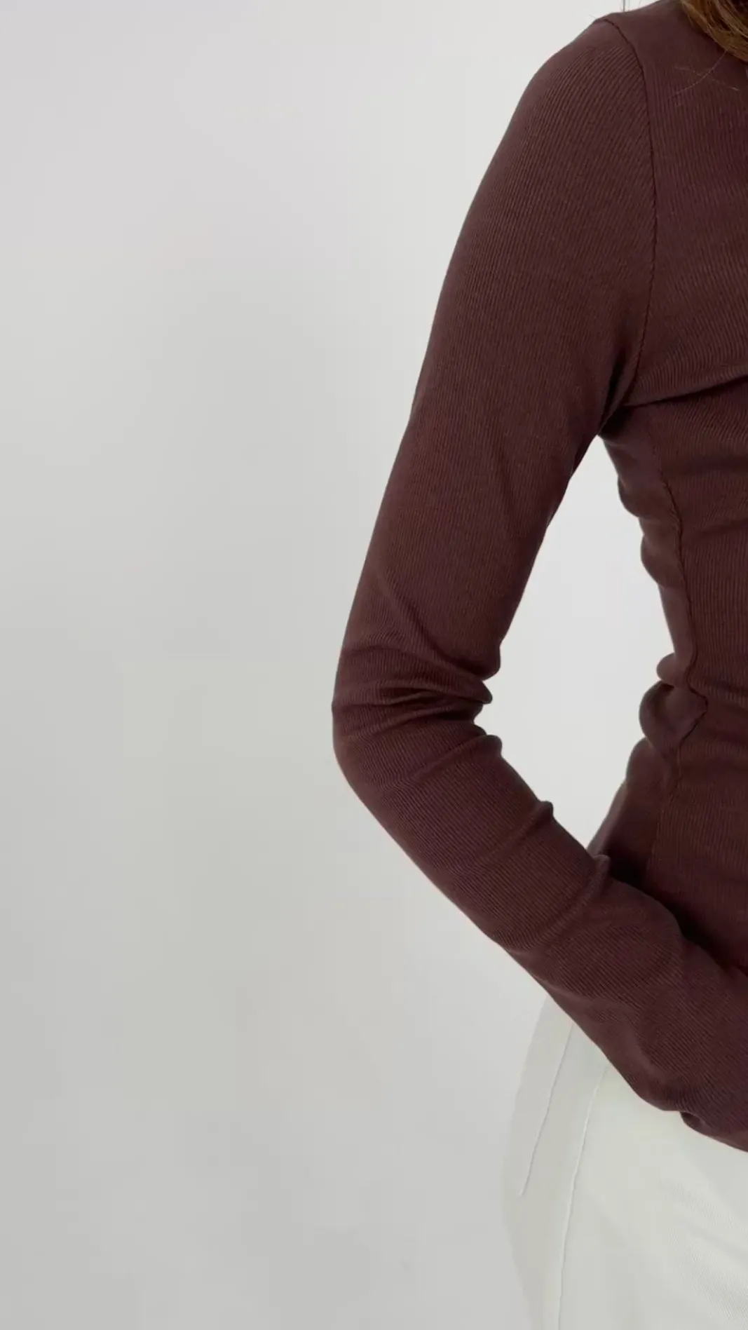 TALYA Koszule I Topy|Longsleevy^Longsleeve Bamboo chocolate