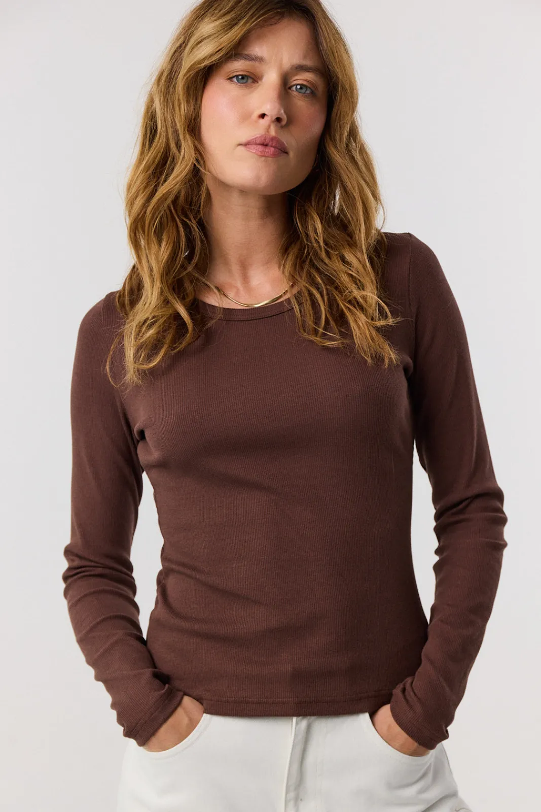 TALYA Koszule I Topy|Longsleevy^Longsleeve Bamboo chocolate