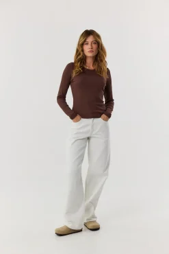 TALYA Koszule I Topy|Longsleevy^Longsleeve Bamboo chocolate
