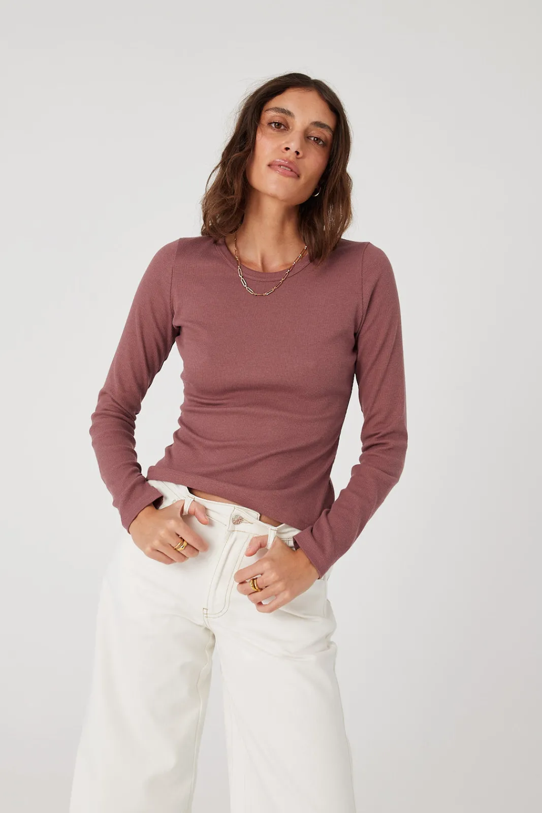 TALYA Longsleevy|Longsleevy^Longsleeve Bamboo dusty pink
