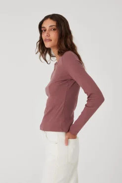 TALYA Longsleevy|Longsleevy^Longsleeve Bamboo dusty pink