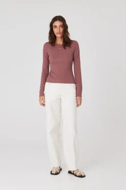 TALYA Longsleevy|Longsleevy^Longsleeve Bamboo dusty pink