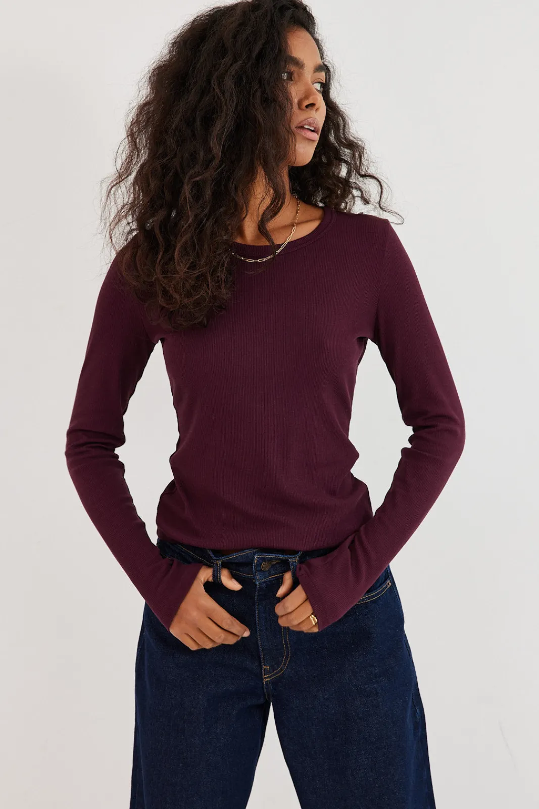 TALYA Longsleevy|Longsleevy^Longsleeve Bamboo plum