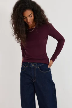 TALYA Longsleevy|Longsleevy^Longsleeve Bamboo plum