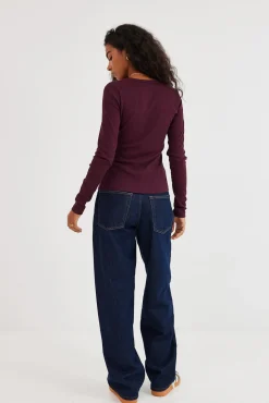 TALYA Longsleevy|Longsleevy^Longsleeve Bamboo plum