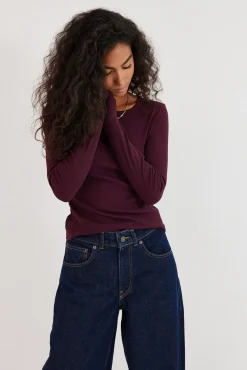 TALYA Longsleevy|Longsleevy^Longsleeve Bamboo plum