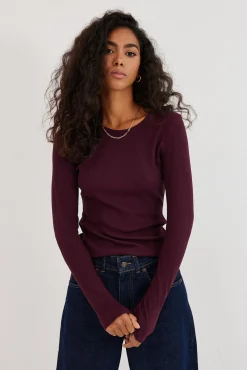 TALYA Longsleevy|Longsleevy^Longsleeve Bamboo plum