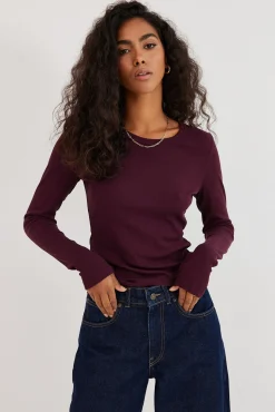 TALYA Longsleevy|Longsleevy^Longsleeve Bamboo plum