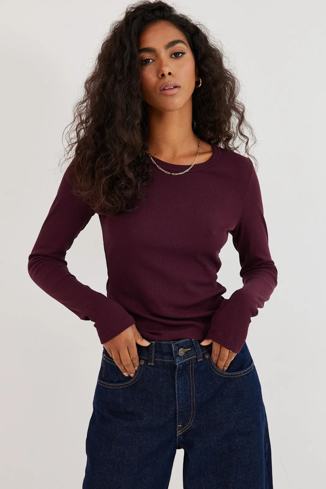 TALYA Longsleevy|Longsleevy^Longsleeve Bamboo plum