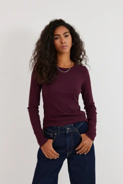 TALYA Longsleevy|Longsleevy^Longsleeve Bamboo plum