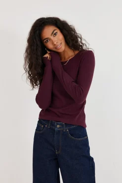 TALYA Longsleevy|Longsleevy^Longsleeve Bamboo plum