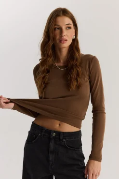 TALYA Longsleevy|Longsleevy^Longsleeve Bowie mocca mousse