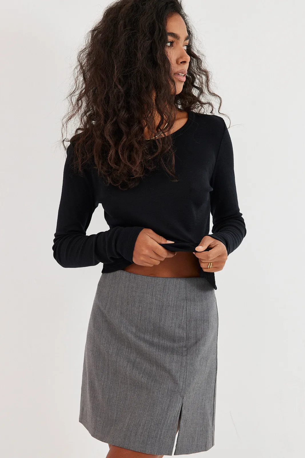 TALYA Longsleevy|Longsleevy^Longsleeve Merino black