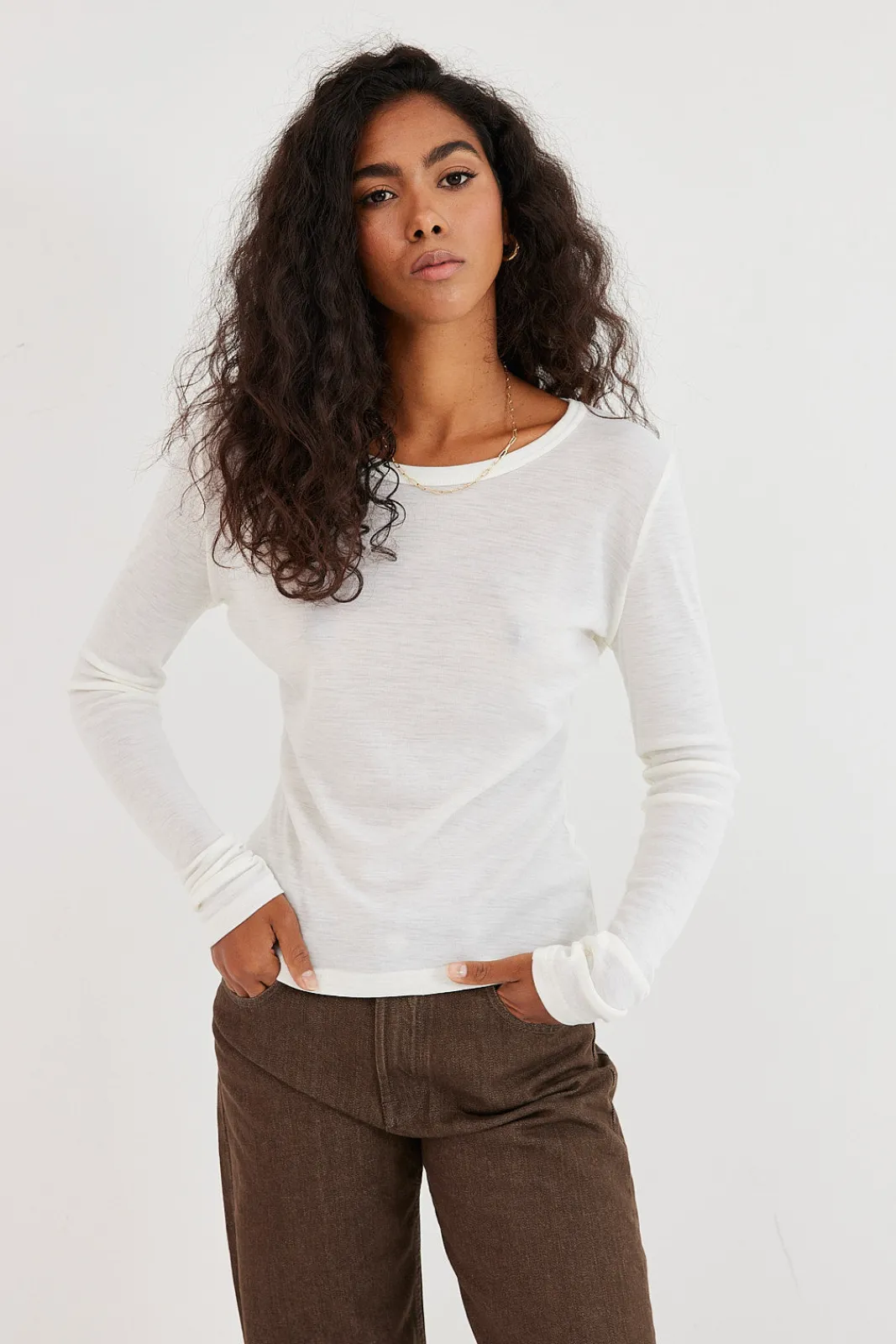 TALYA Longsleevy|Longsleevy^Longsleeve Merino off-white