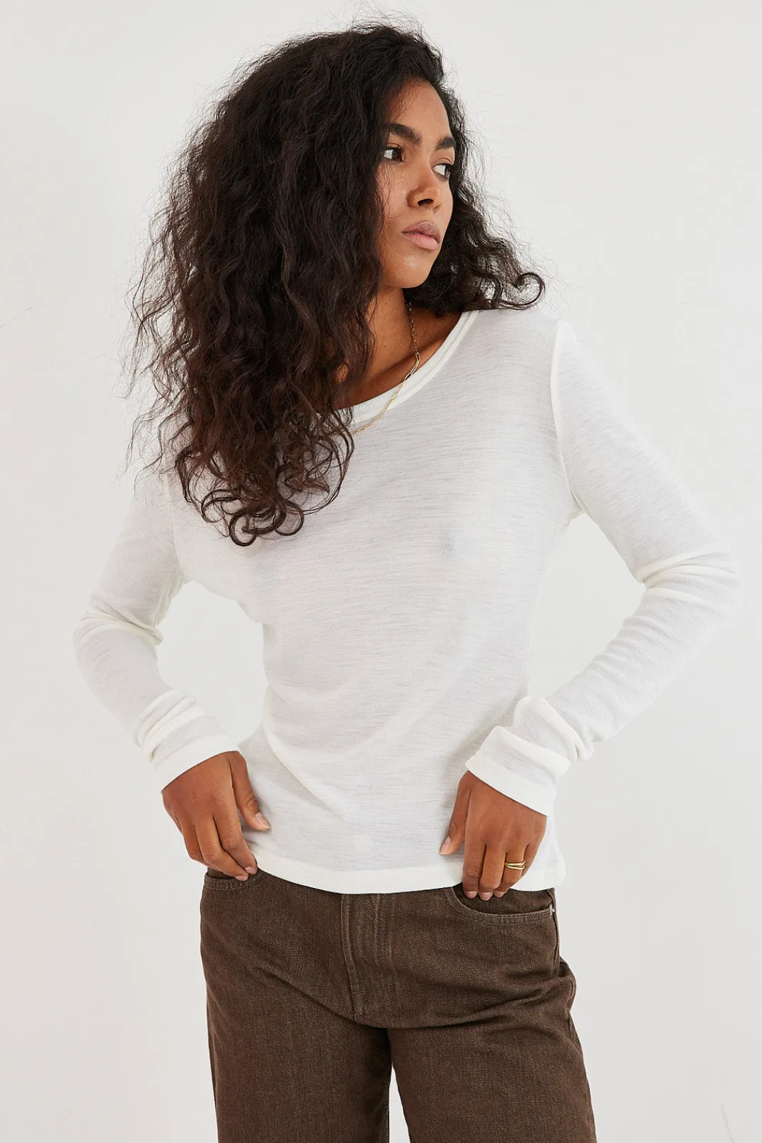 TALYA Longsleevy|Longsleevy^Longsleeve Merino off-white